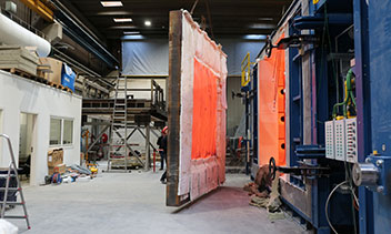 Maritime fire test at DBI, documenting internationally recognized fire testing for classification societies, Notified Bodies and maritime authorities.